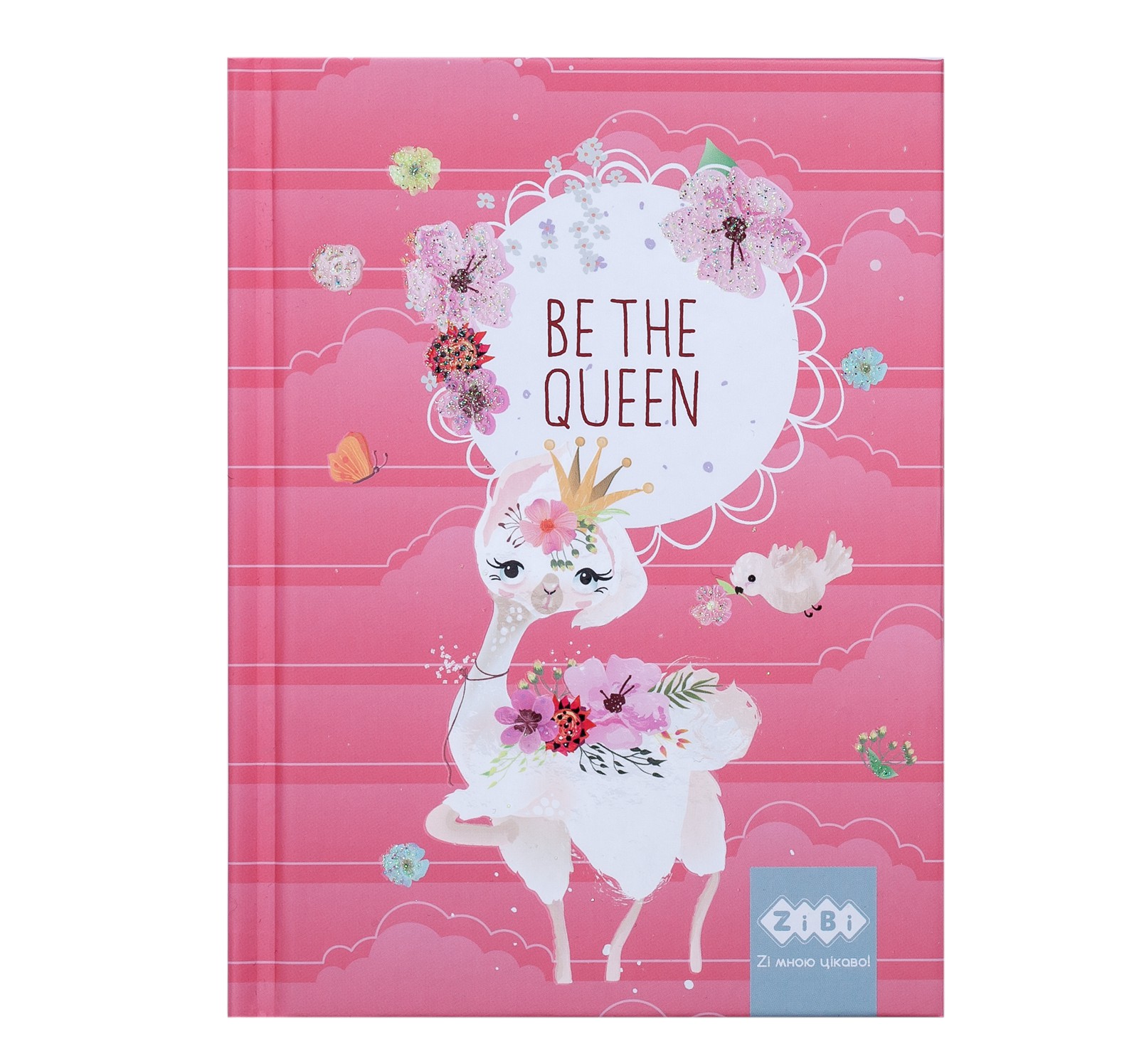 /Блокнот BE THE QUEEN, А-6, 64л., кл., тв. обкл., мат. лам.+лак, гліт, кораловий