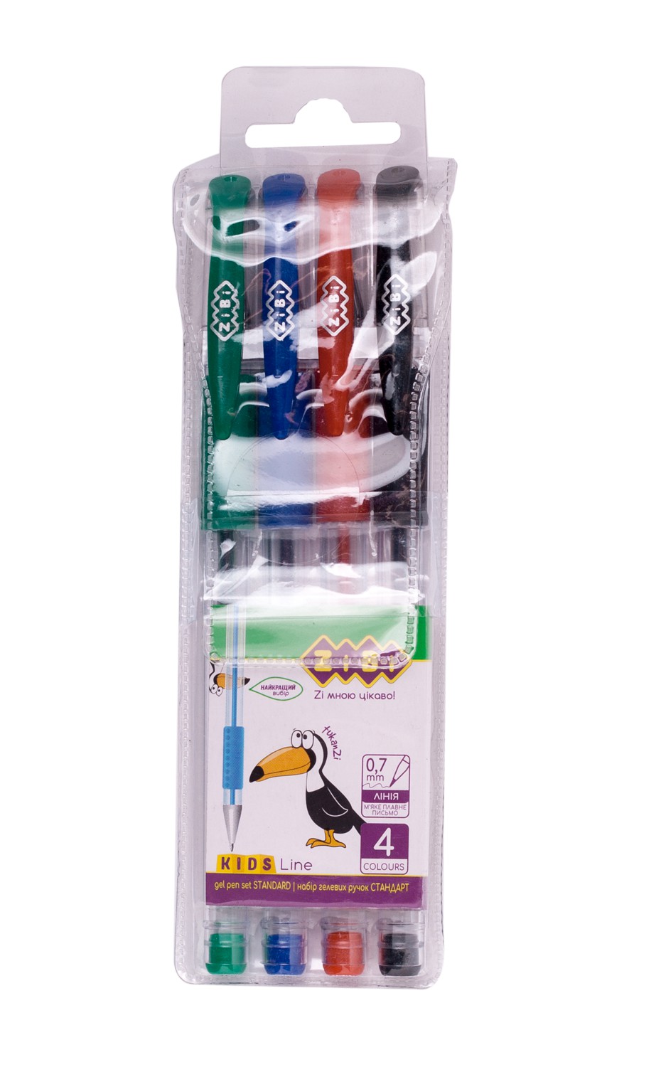 Набір із 4-х гелевих ручок STANDARD, 4 кольори