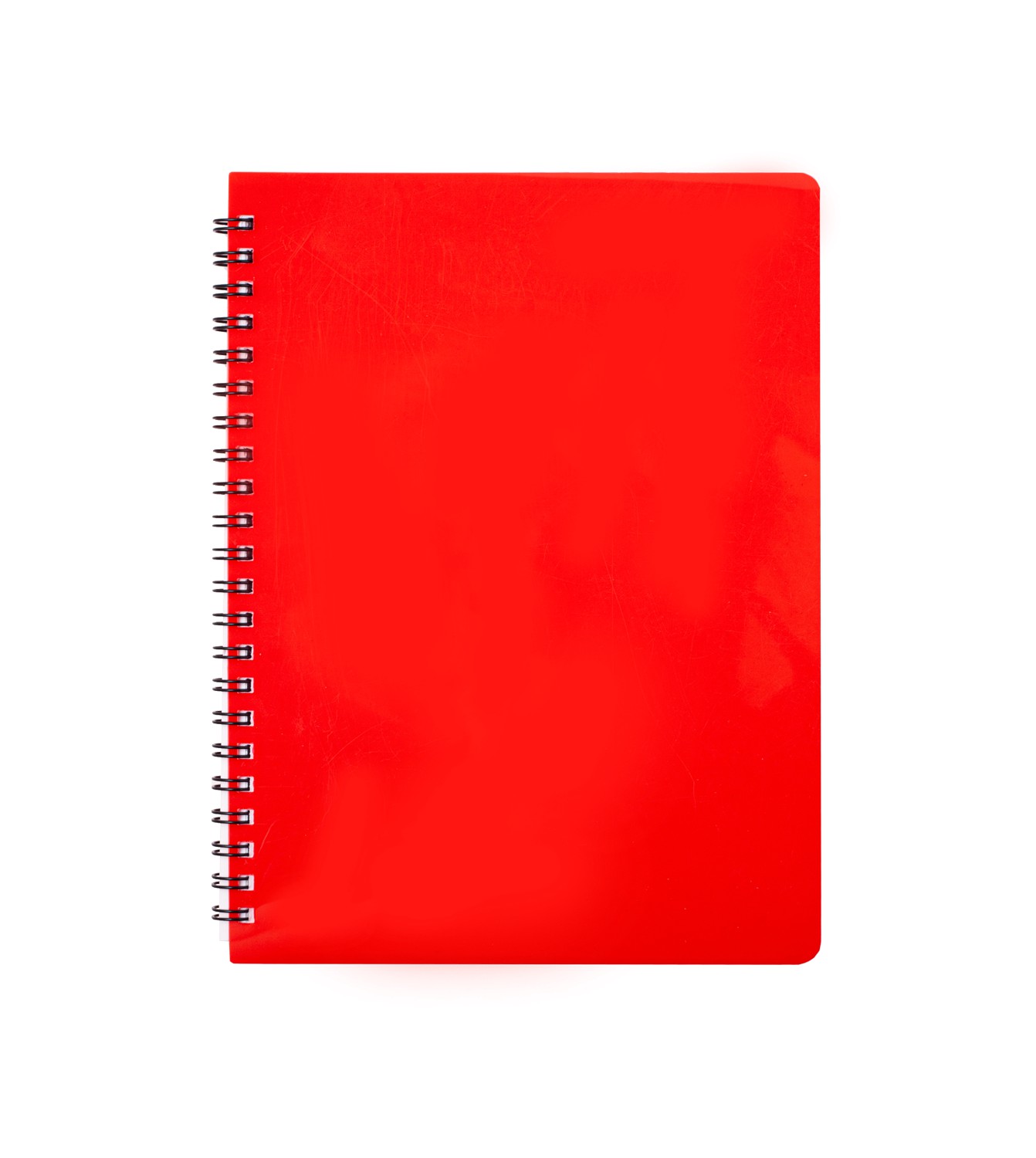 /Зошит для нотаток GLOSS, А6, 80 арк., клітинка, пласт. обкладинка, червоний