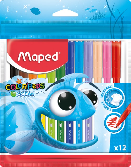 Фломастери COLOR PEPS Ocean, 12 кол.