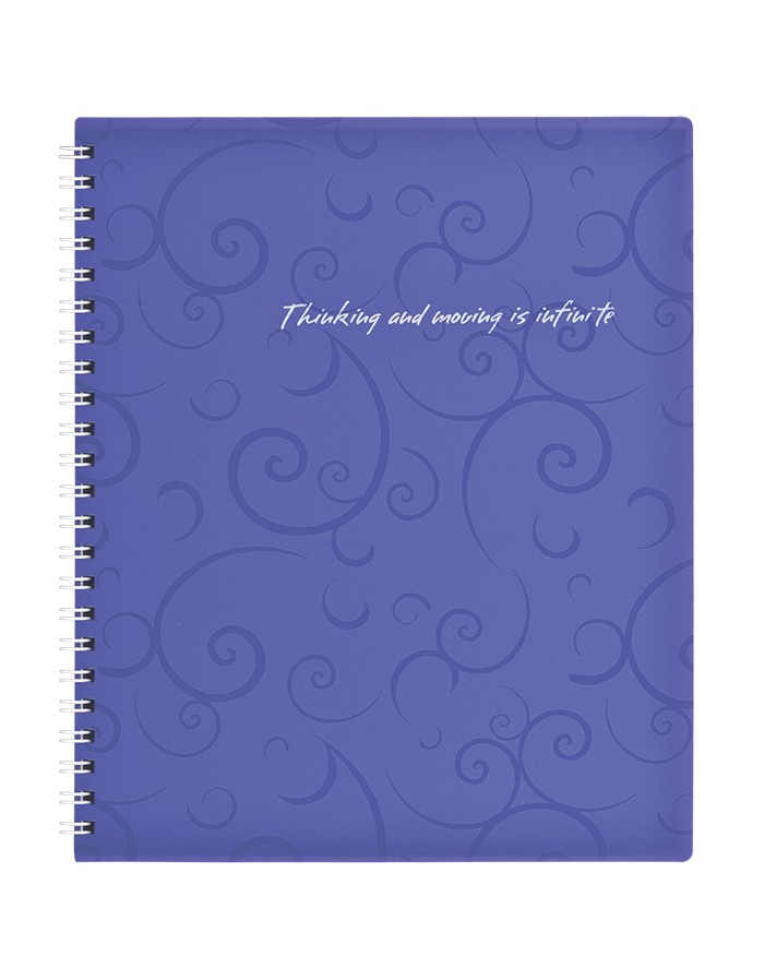 /Зошит на пруж. Barocco В5, 80 арк, кл., фіолетовий, пласт.обкл.