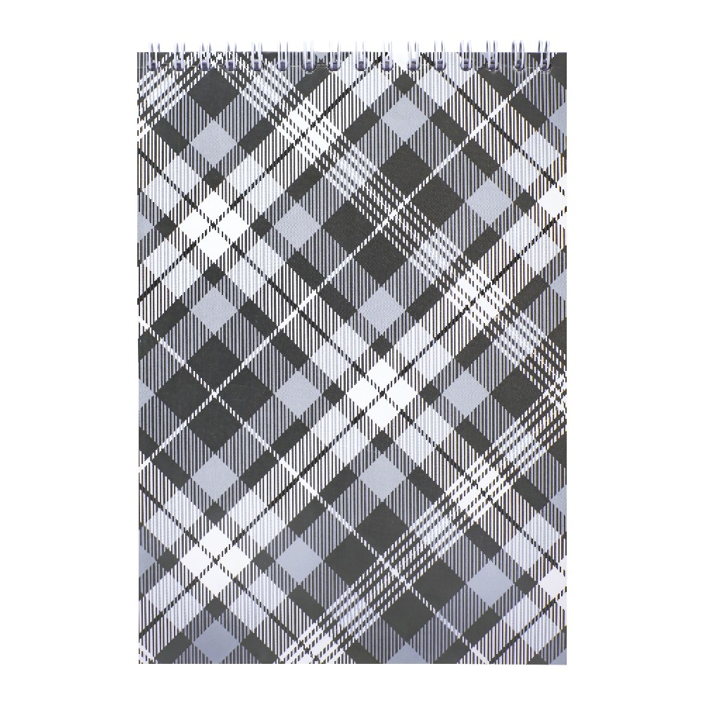 /Блокнот на пружині зверху, SHOTLANDKA, А5, 48 аркушів, клітинка, сірий