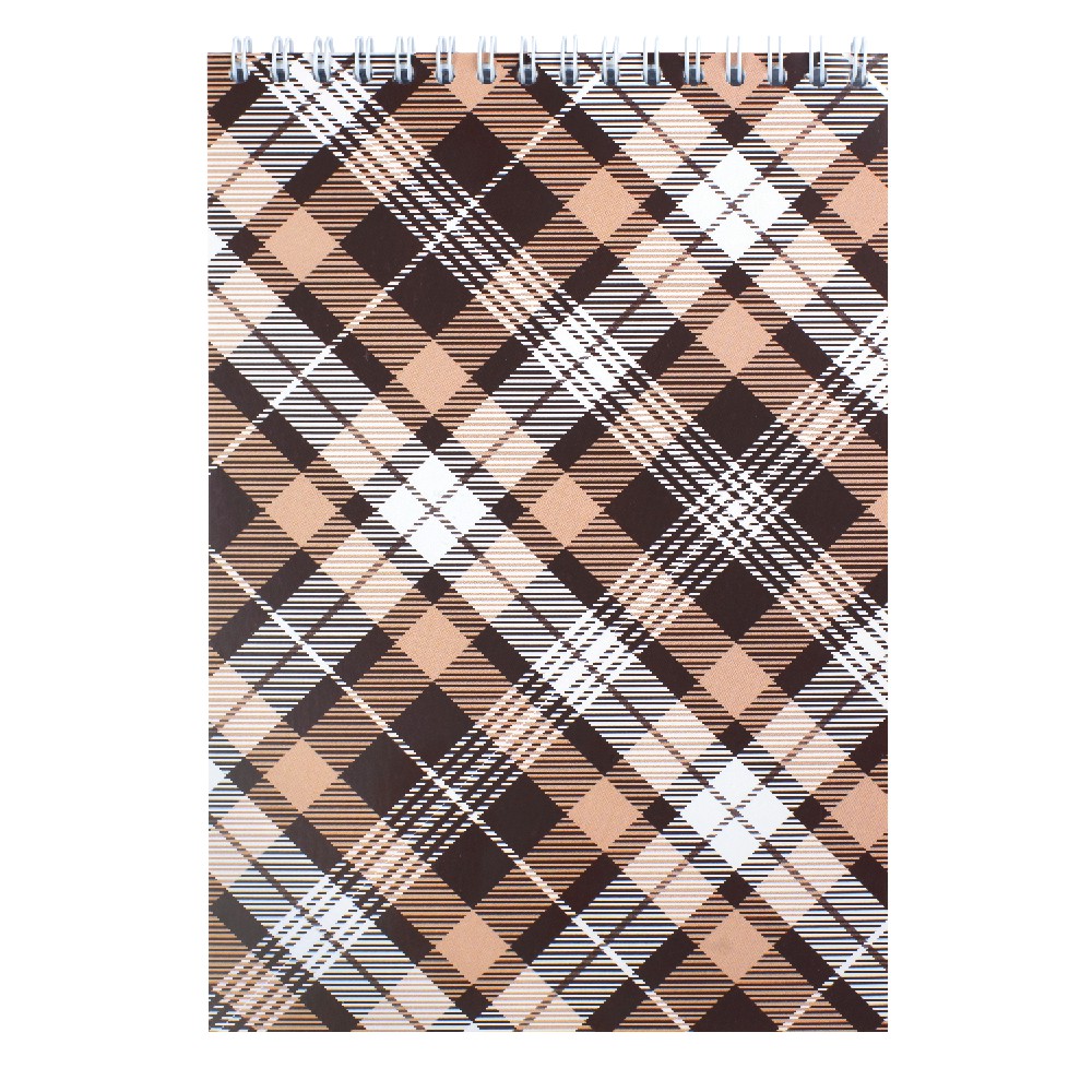 /Блокнот на пружині зверху, SHOTLANDKA, А5, 48 аркушів, клітинка, коричневий