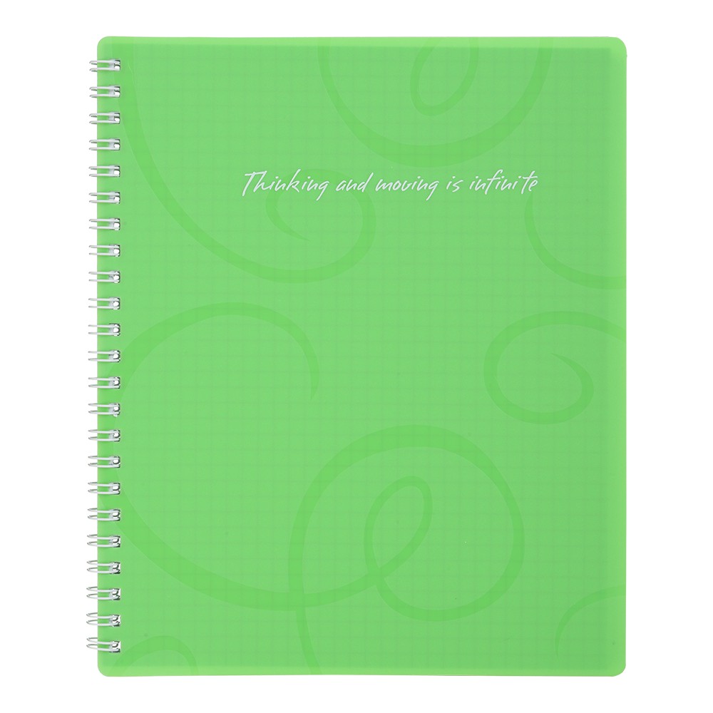 /Зошит на пруж. Barocco В5, 80 арк, кл., салатовий, пласт.обкл.