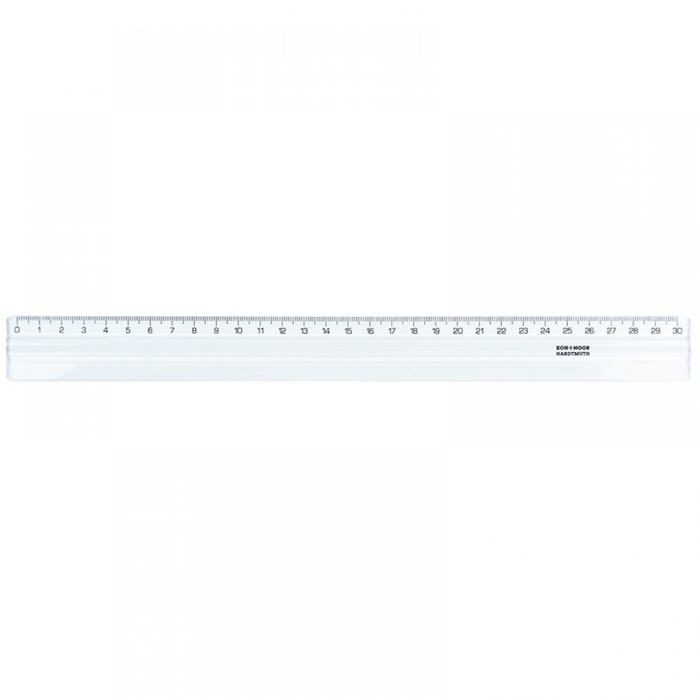 Лінійка 30 см., безкольорова