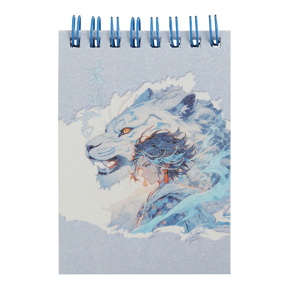 Блокнот на пружині зверху ANIME, А7, 80 арк., клітинка,  карт.обкл., KIDS Line.