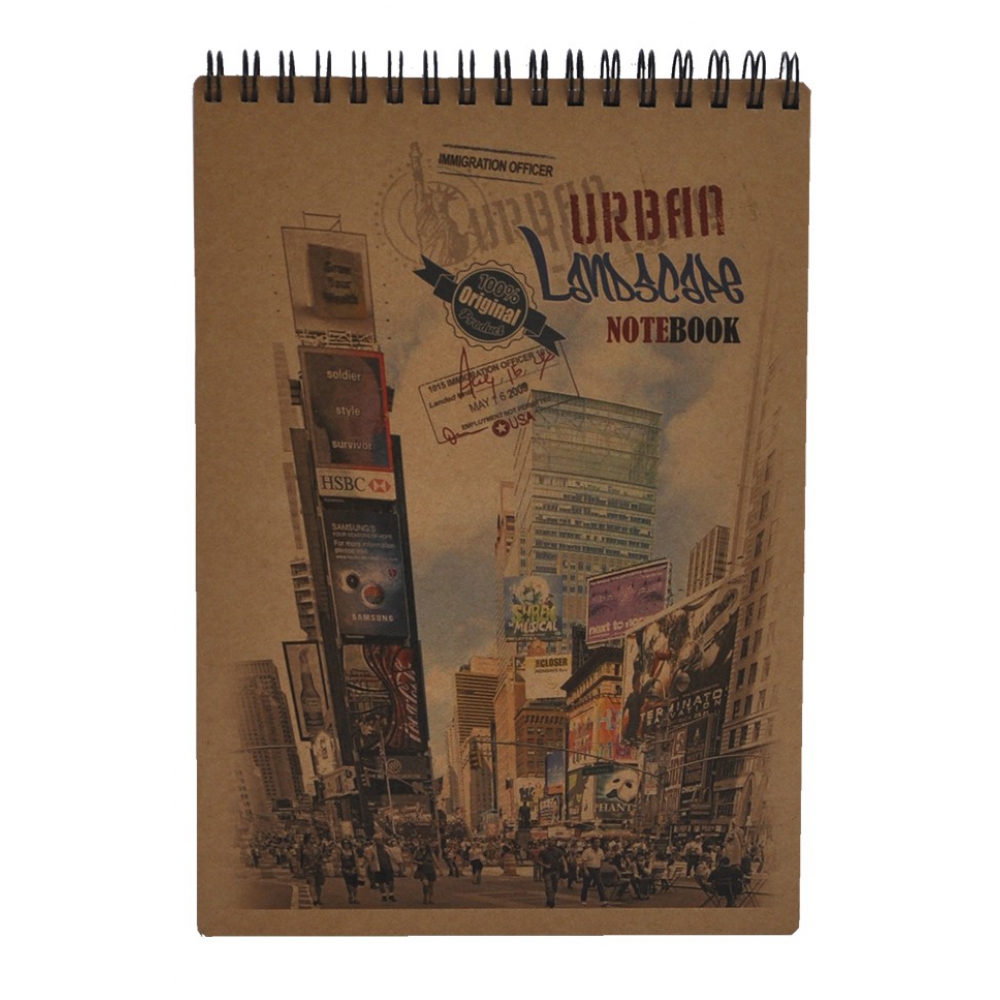 /Блокнот на пруж. зверху KRAFT, А5, 80 арк., білий, мікроперфорація