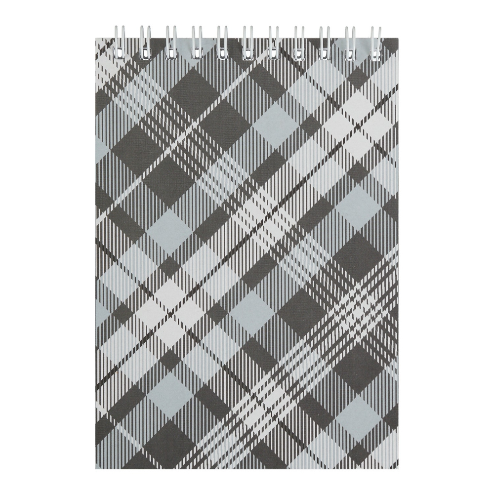 /Блокнот на пружині зверху SHOTLANDKA, А6, 48 аркушів, клітинка, сірий