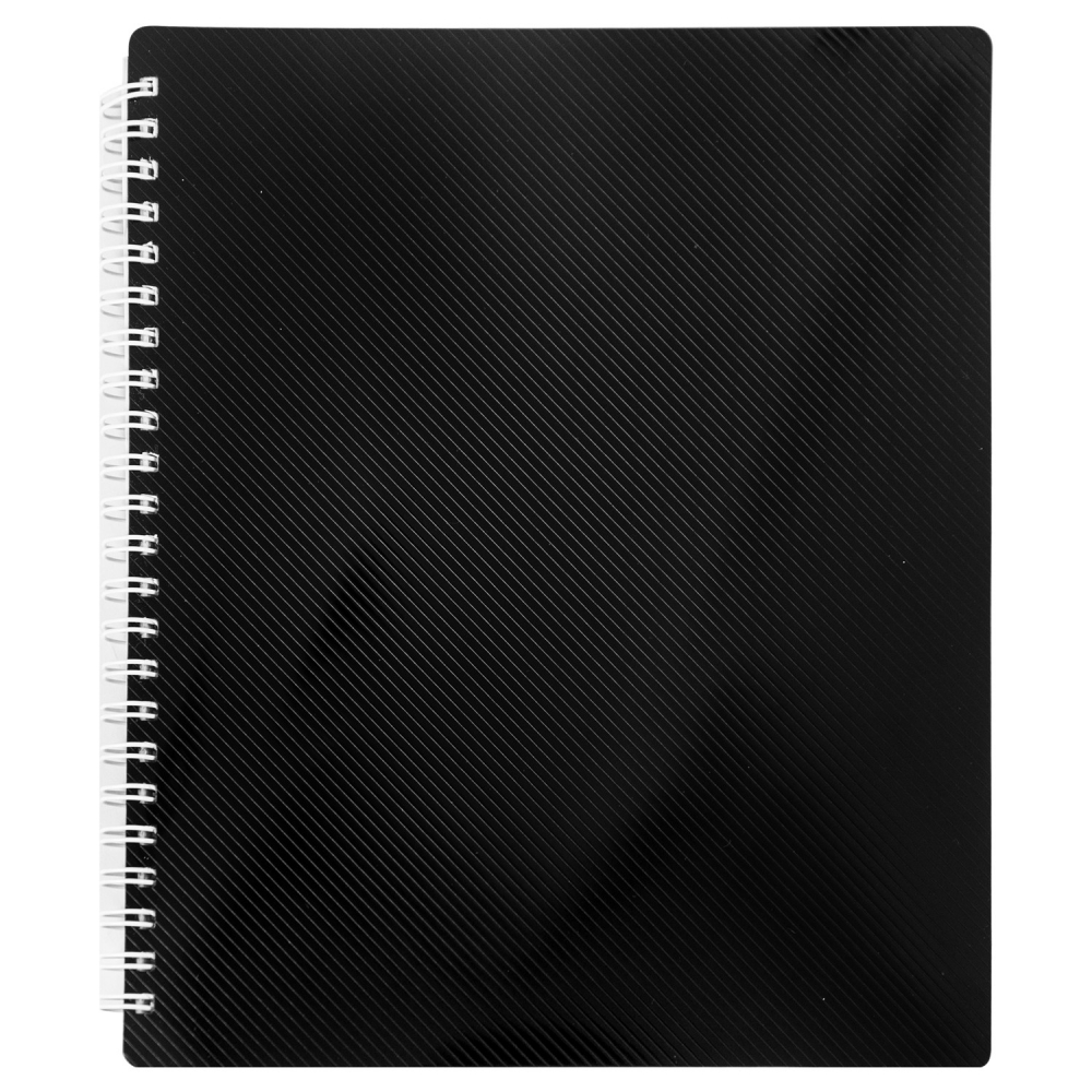 /Зошит на пруж. NERO, В5, 96 арк, кл., чорний, пласт.обкл.