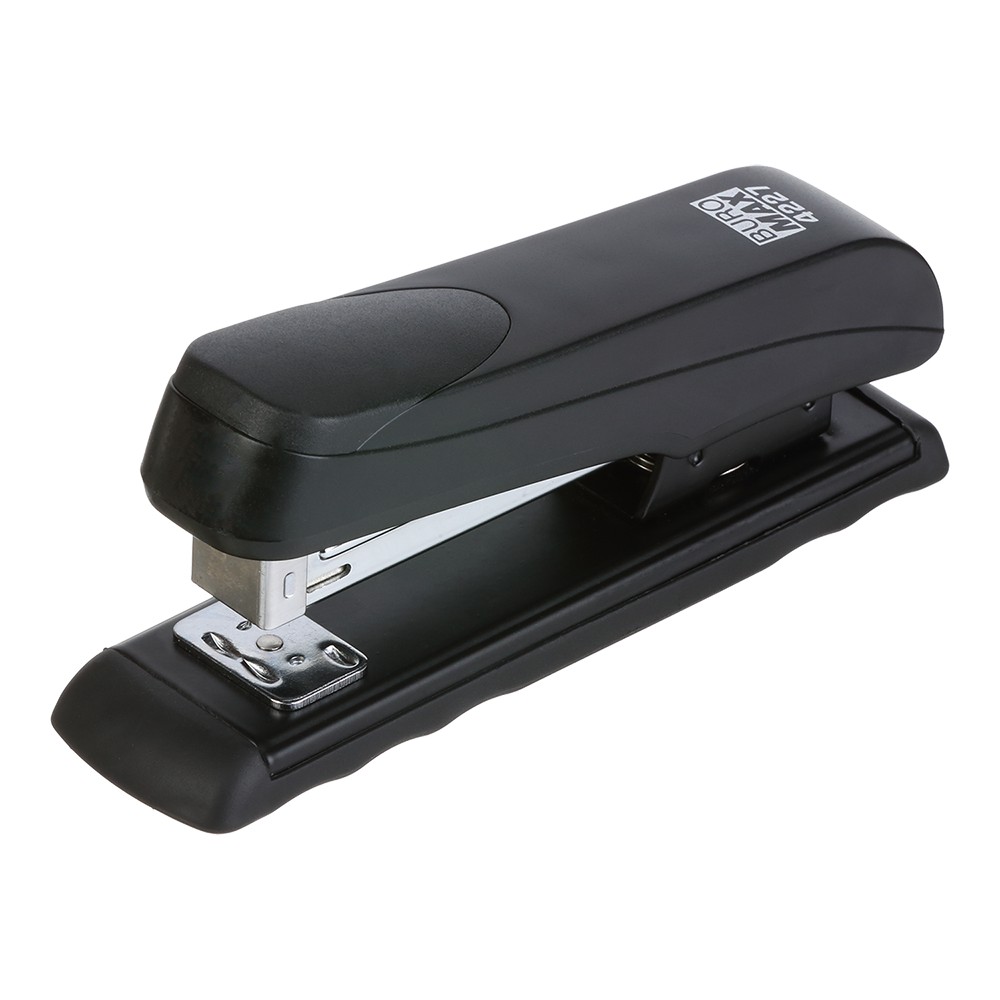 Степлер пластиковий до 20арк. (скоби №24, 26), чорний.