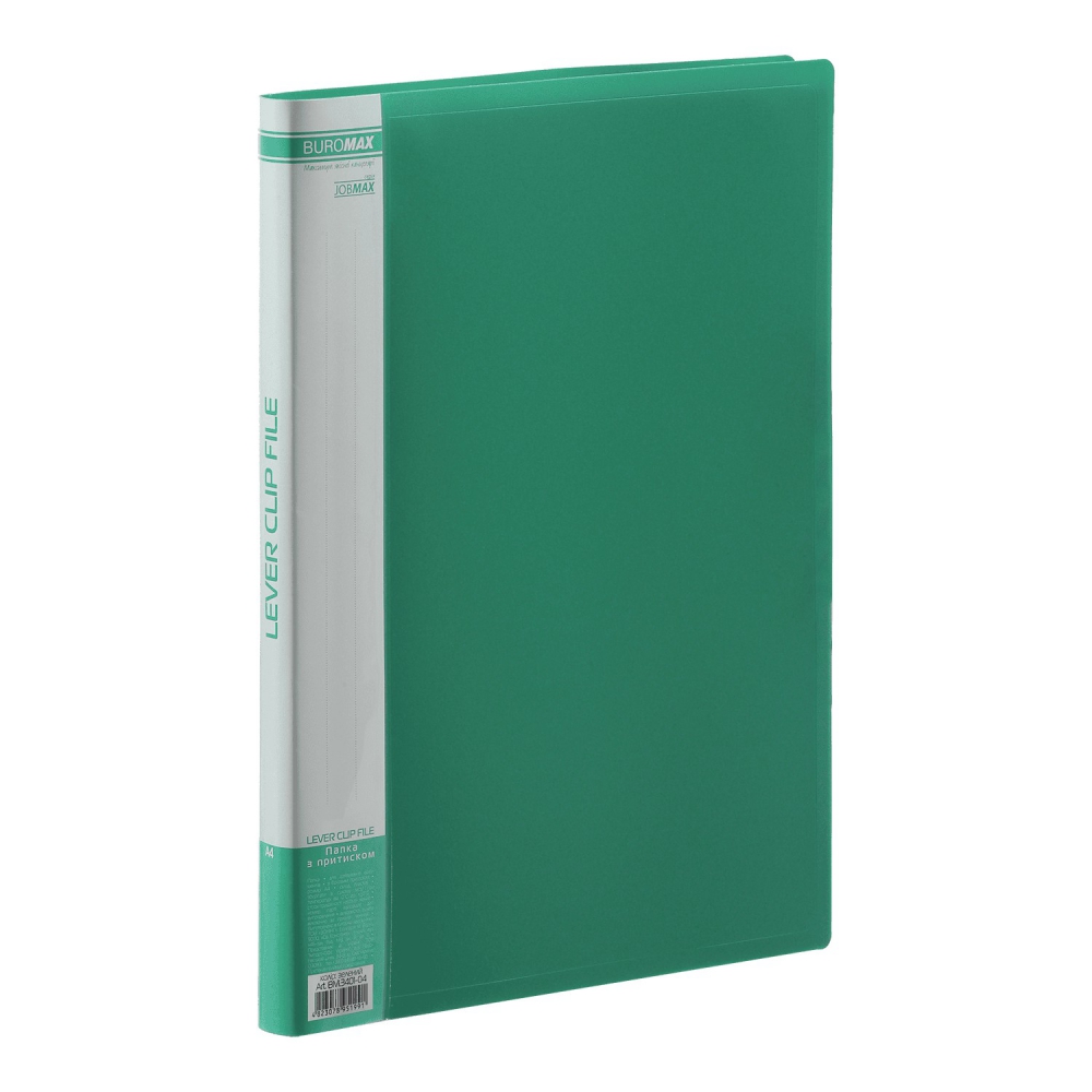 Папка A4 з боковим притиском JOBMAX, зелений