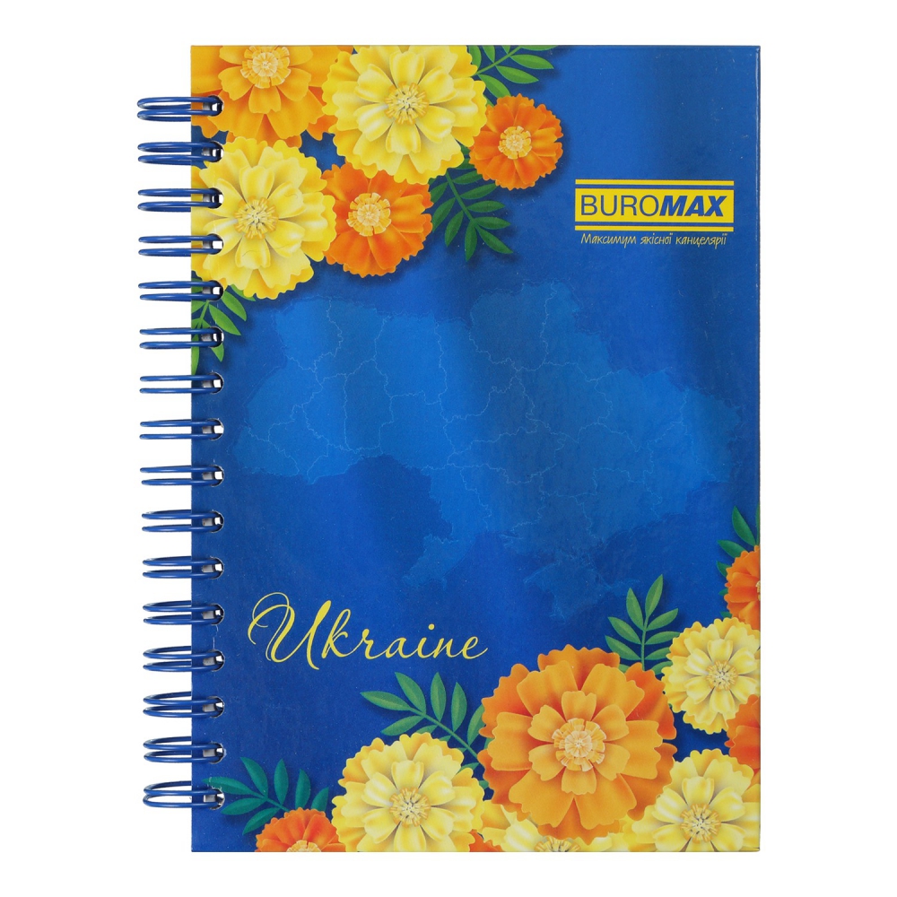 /Книга для нотаток А6, 96 арк., пружина, кл., тв. лам. палітурка