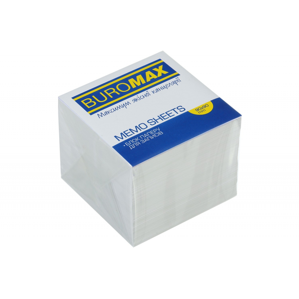 /Блок білого паперу JOBMAX для нотаток 90х90х70мм.,не скл.