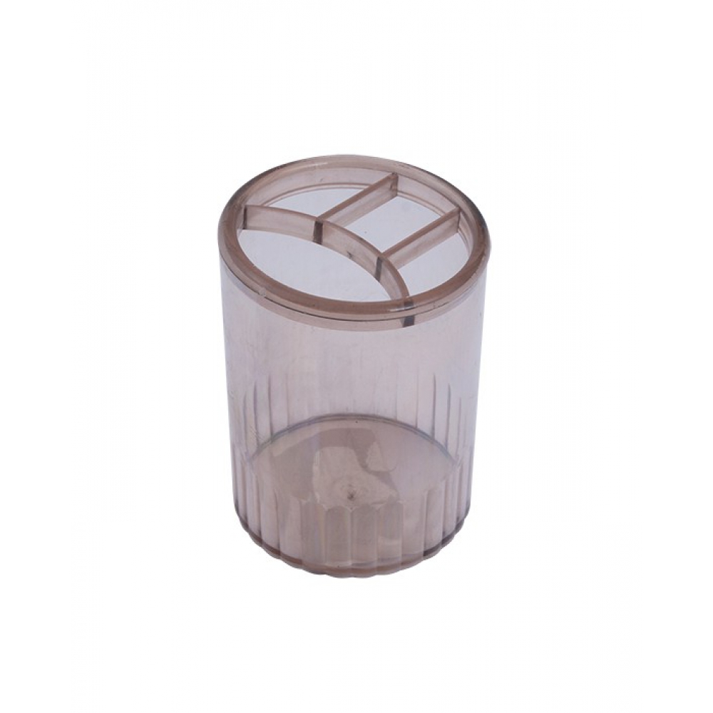 /Стакан пласт.для письмового приладдя., 4 відділення, димчатий