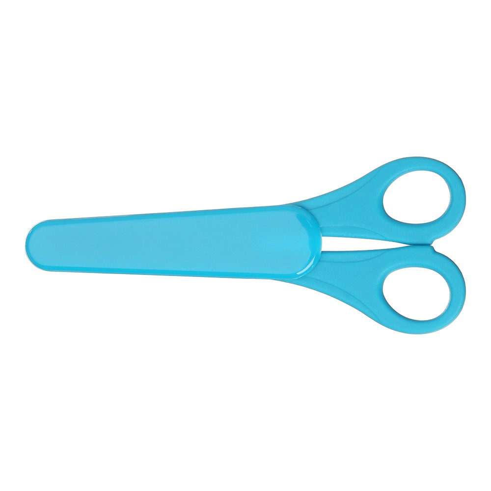 Ножиці дитячі в чохлі 135мм, з лінійкою, синій