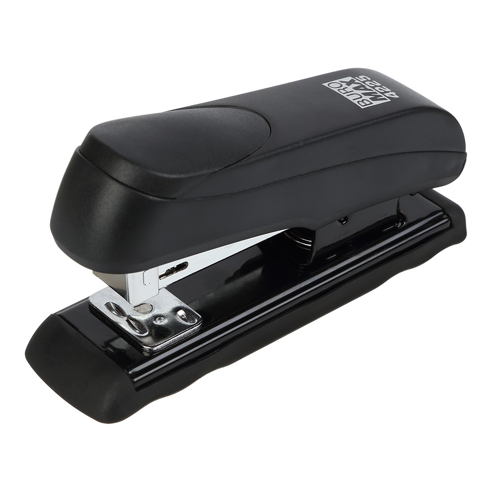 Степлер пластиковий, до 20арк. (скоби №24, 26), чорний