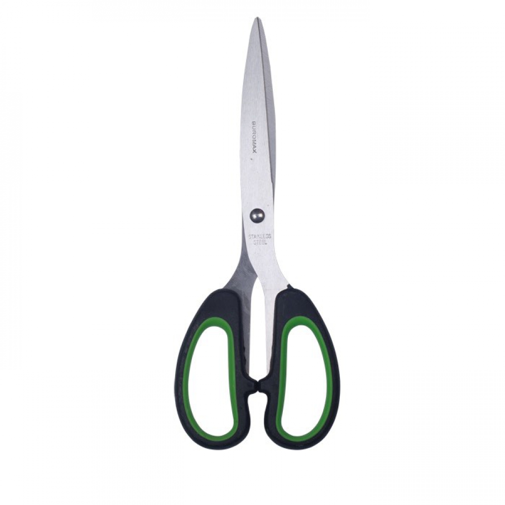 Ножицi офiснi JOBMAX, 163мм, зелені вставки