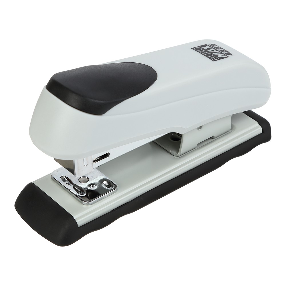 Степлер пластиковий, до 20арк. (скоби №24, 26), сірий