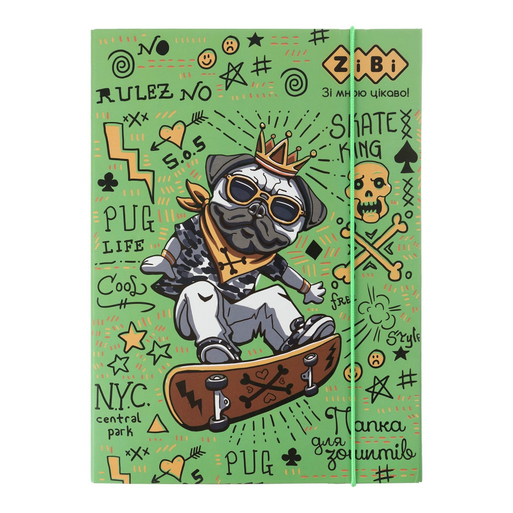 /Папка для зошитів COOL, картонна, на резинці B5+ (175х240х25мм), KIDS Line