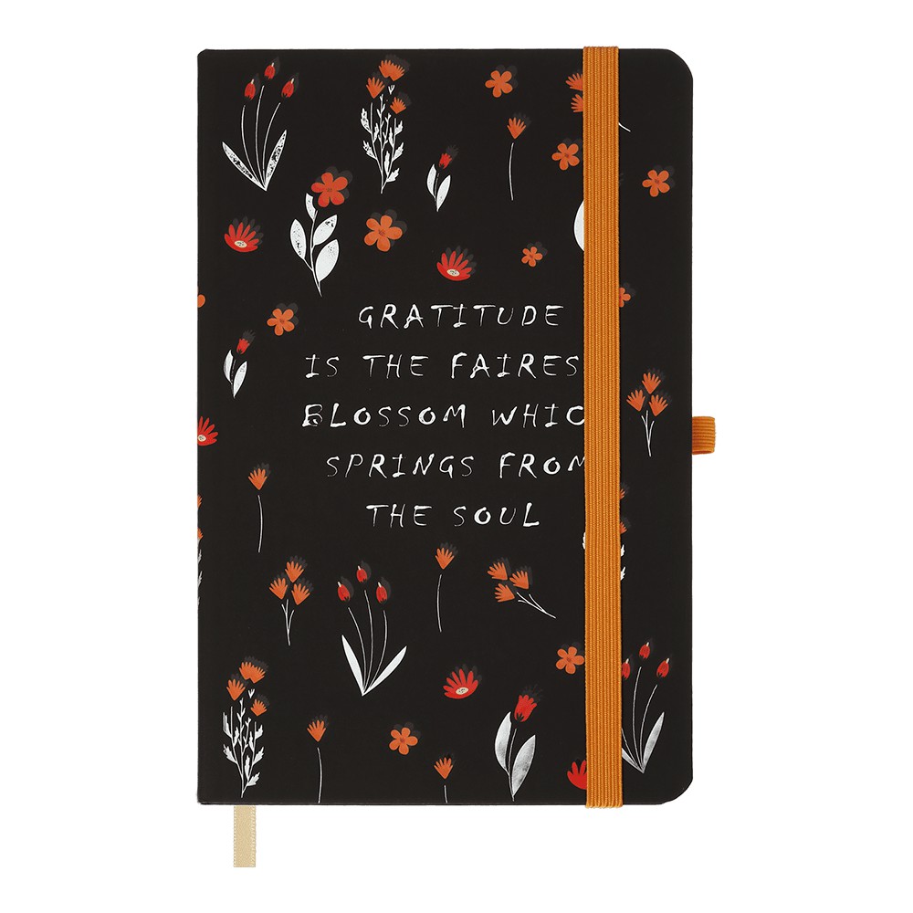 /Книжка записна PIANTE, на гумці, 136х207мм, 96 арк., кліт., офсет крем., тв.лам.обкл., коричнева