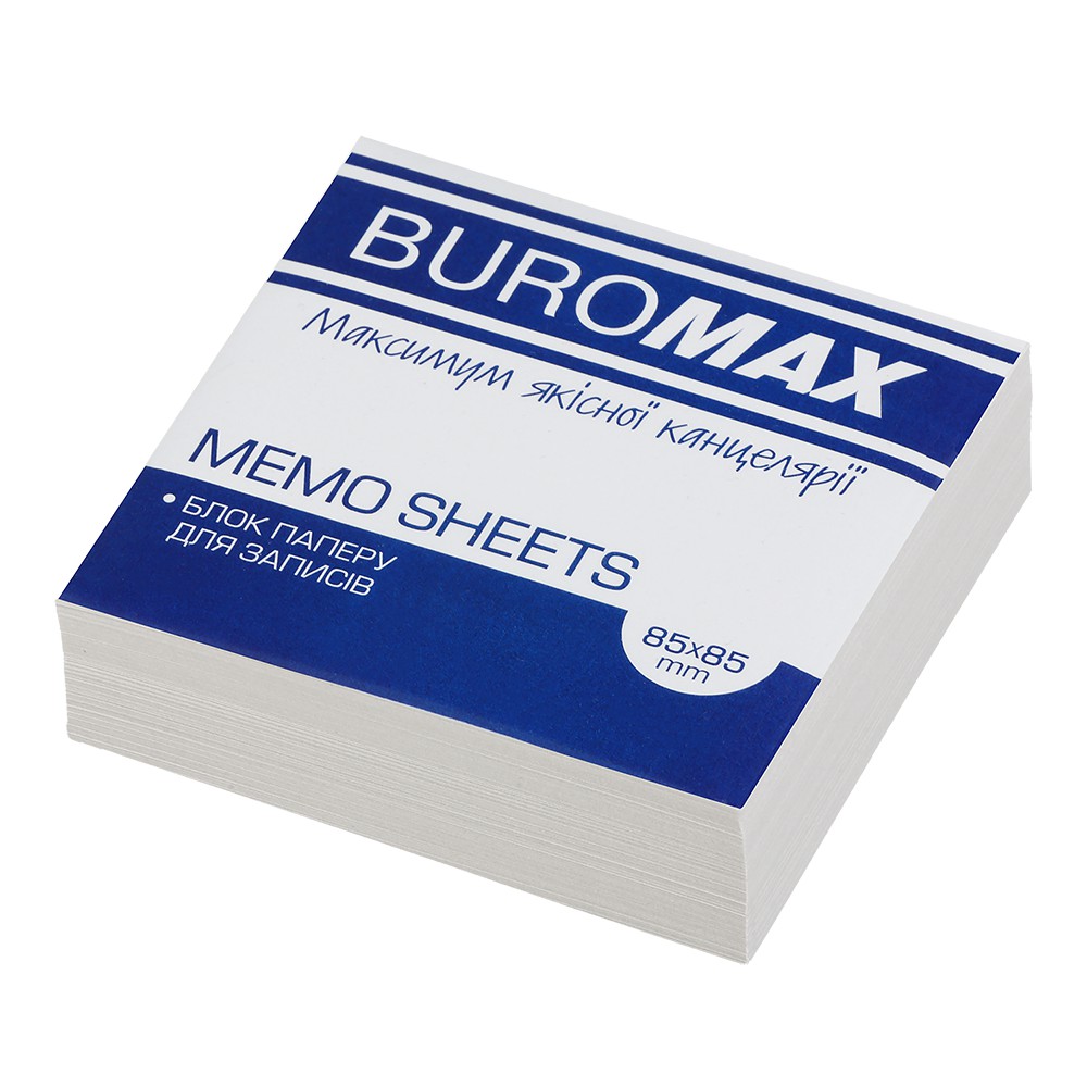 /Блок білого паперу для нотаток JOBMAX 85х85х25мм.,300 арк., не скл.