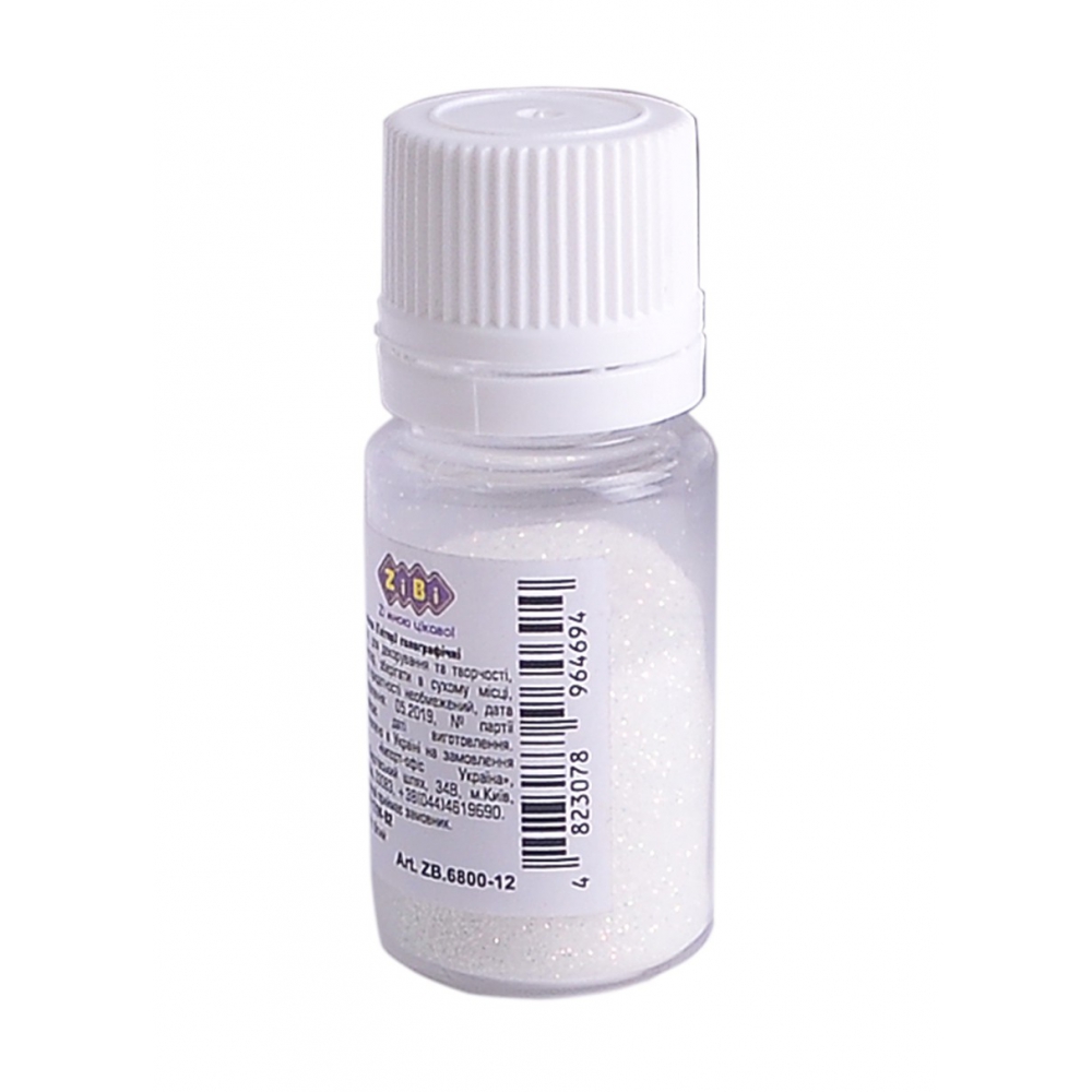 /Блискітки  (Гліттер) ГОЛОГРАФІЧНИЙ Білий 5г.