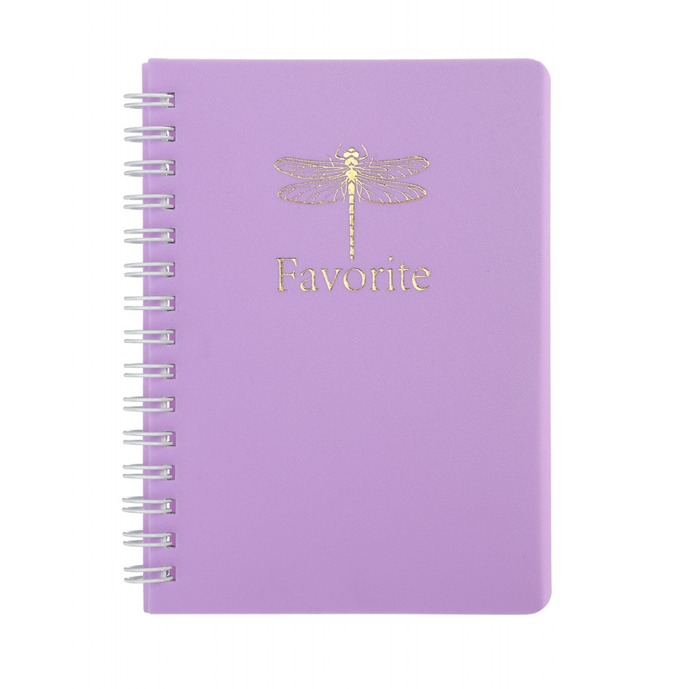 /Зошит для нотаток FAVOURITE, PASTEL, А6, 80 арк., клітинка, пласт. обкладинка, бузковий