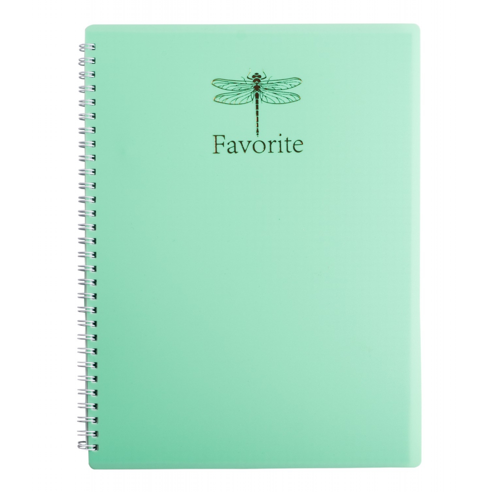 /Зошит для нотаток FAVOURITE, PASTEL, А4, 80 арк., клітинка, пласт. обкладинка, м'ятна