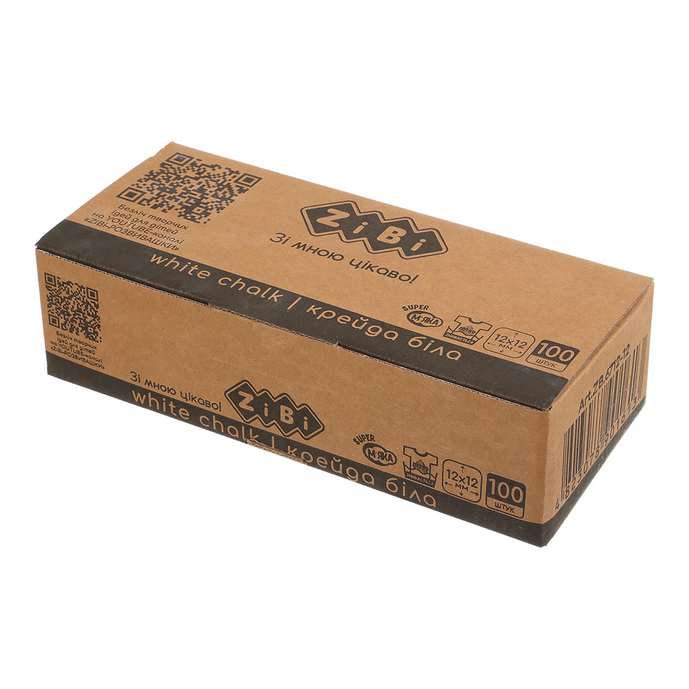 /Крейда біла 100 шт., карт. коробка