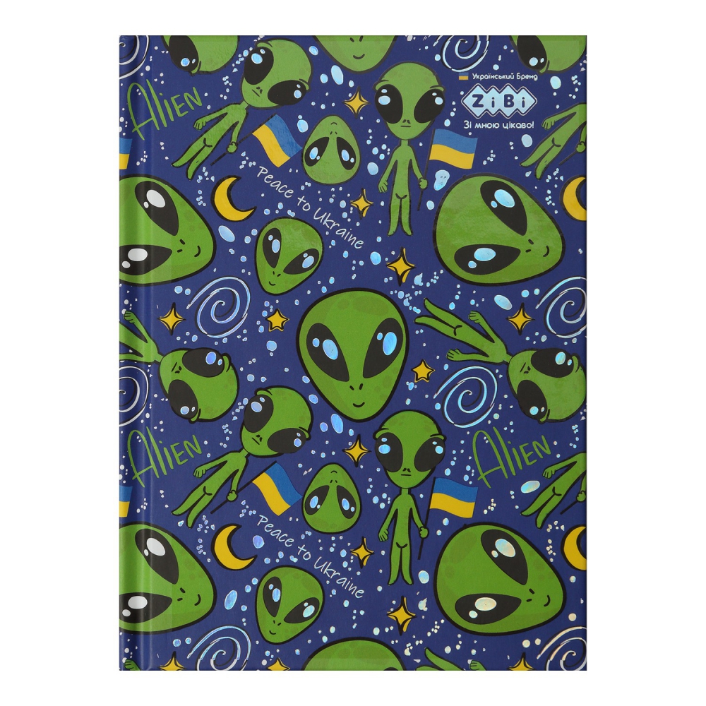 /Блокнот UFO, А-6, 64л., кл., тв. обкл., мат. лам.+лак, синій, KIDS Line