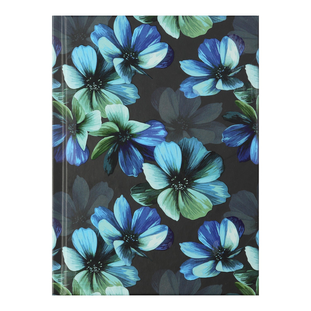 /Блокнот FLORA, А-6, 64л., кл., тв. обкл., мат. лам.+лак, бірюзовий