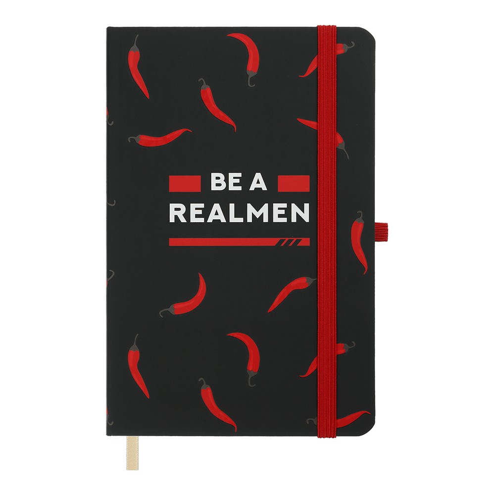 /Книжка записна MACHO, на гумці, 136х207мм, 96 арк., кліт., офсет крем., тв.лам.обкл., графітова