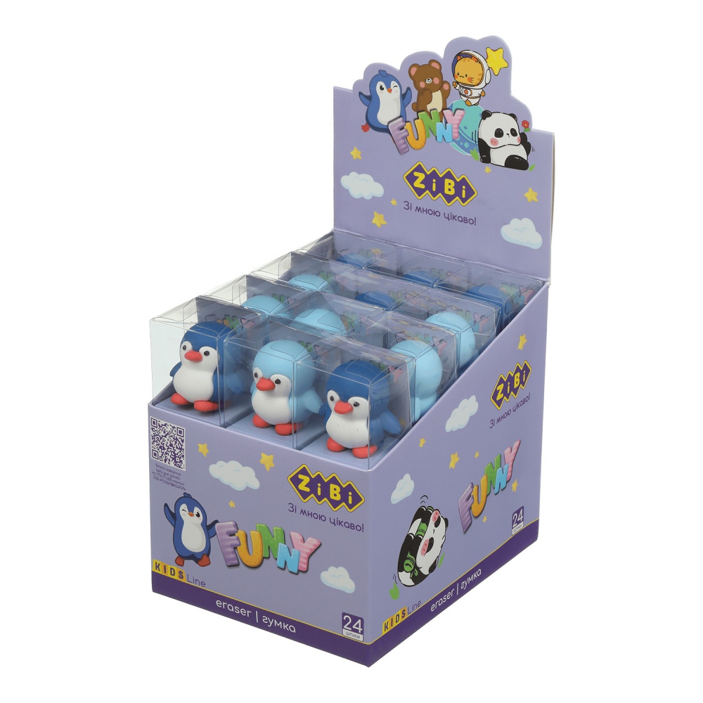 Гумка фігурка PENGUIN, 60х35х32мм