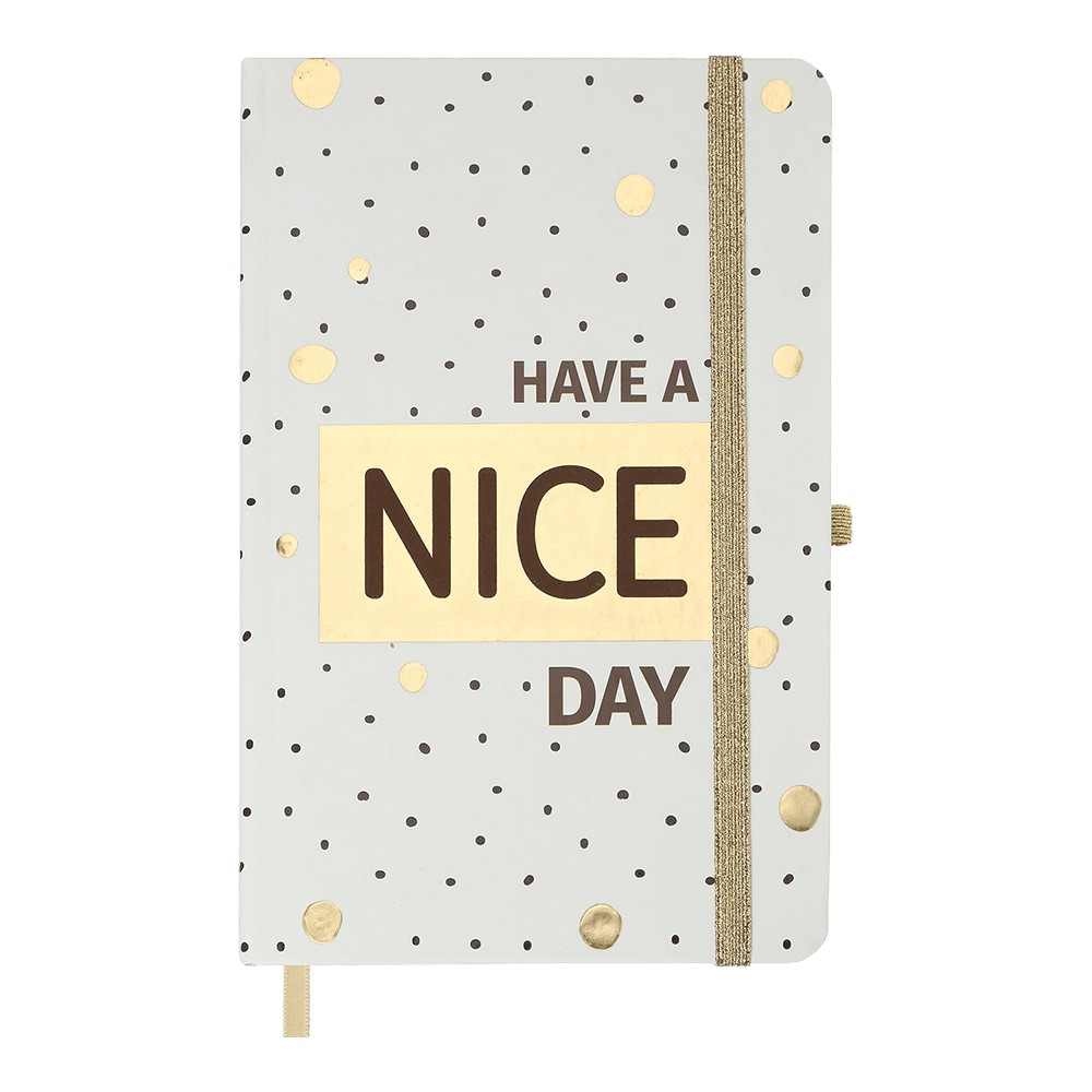 /Книжка записна POSITIVO, на гумці, 136х207мм, 96 арк., кліт., офсет крем., тв.лам.обкл., біла