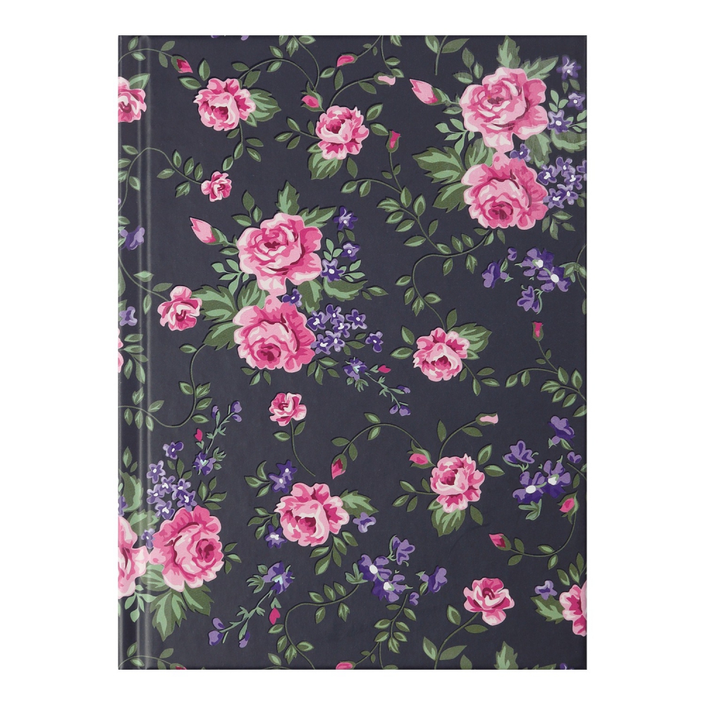 /Блокнот FLORA, А-6, 64л., кл., тв. обкл., мат. лам.+лак, т.-синій