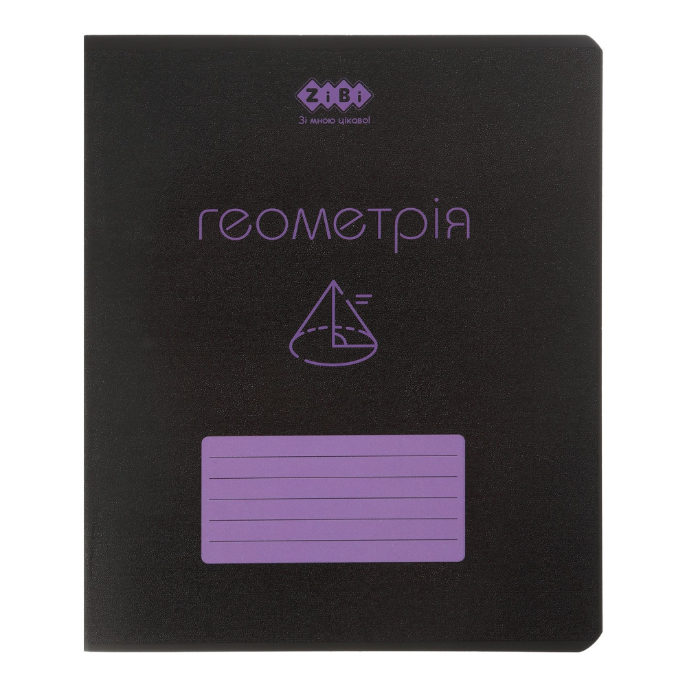 /Зошит учнівський загальний BLACK, 48арк., клітинка, геометрія, структ.лак, KIDS LINE