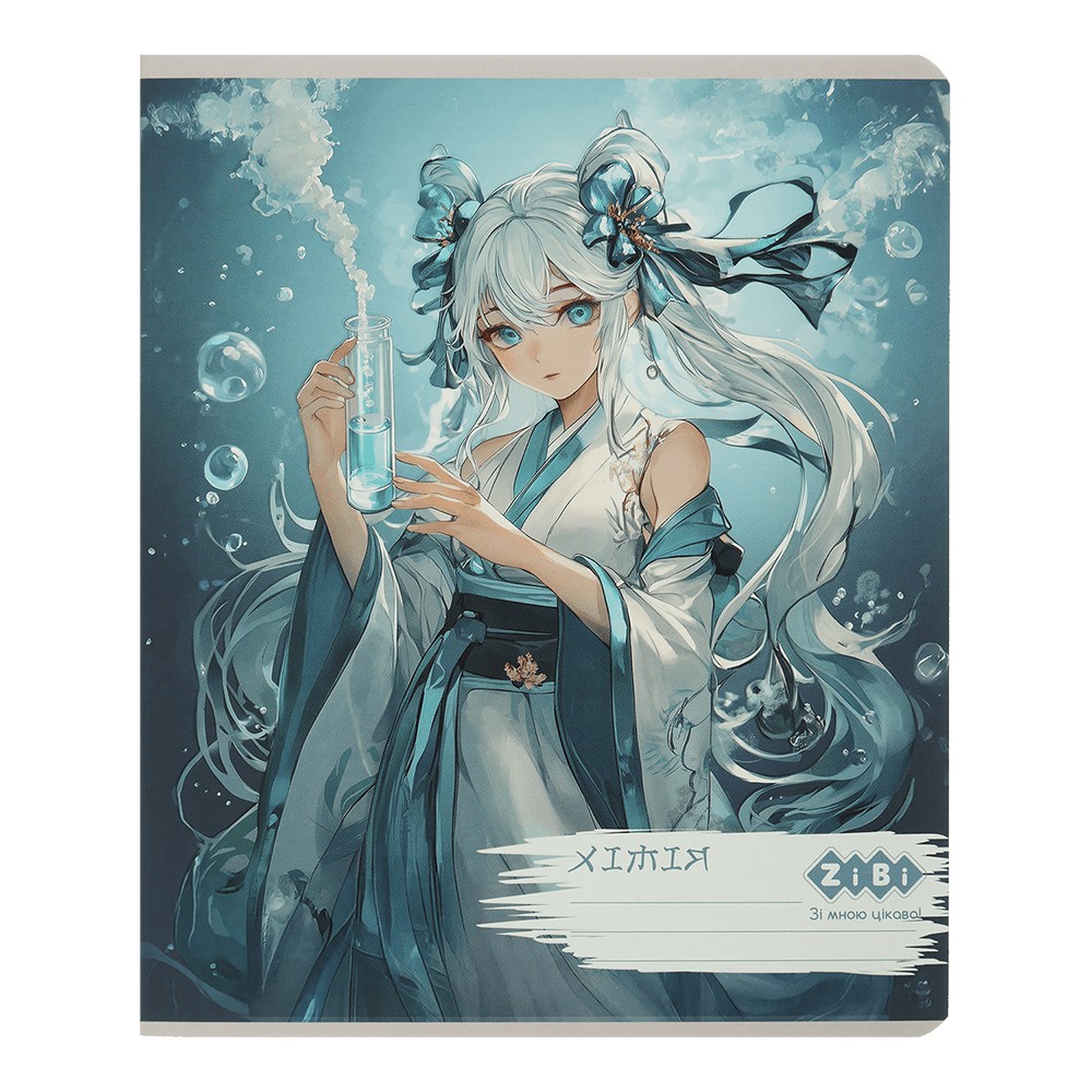 /Зошит учнівський загальний ANIME, 48арк., клітинка, хімія,конгрев. тисн. + УФ лак, KIDS LINE