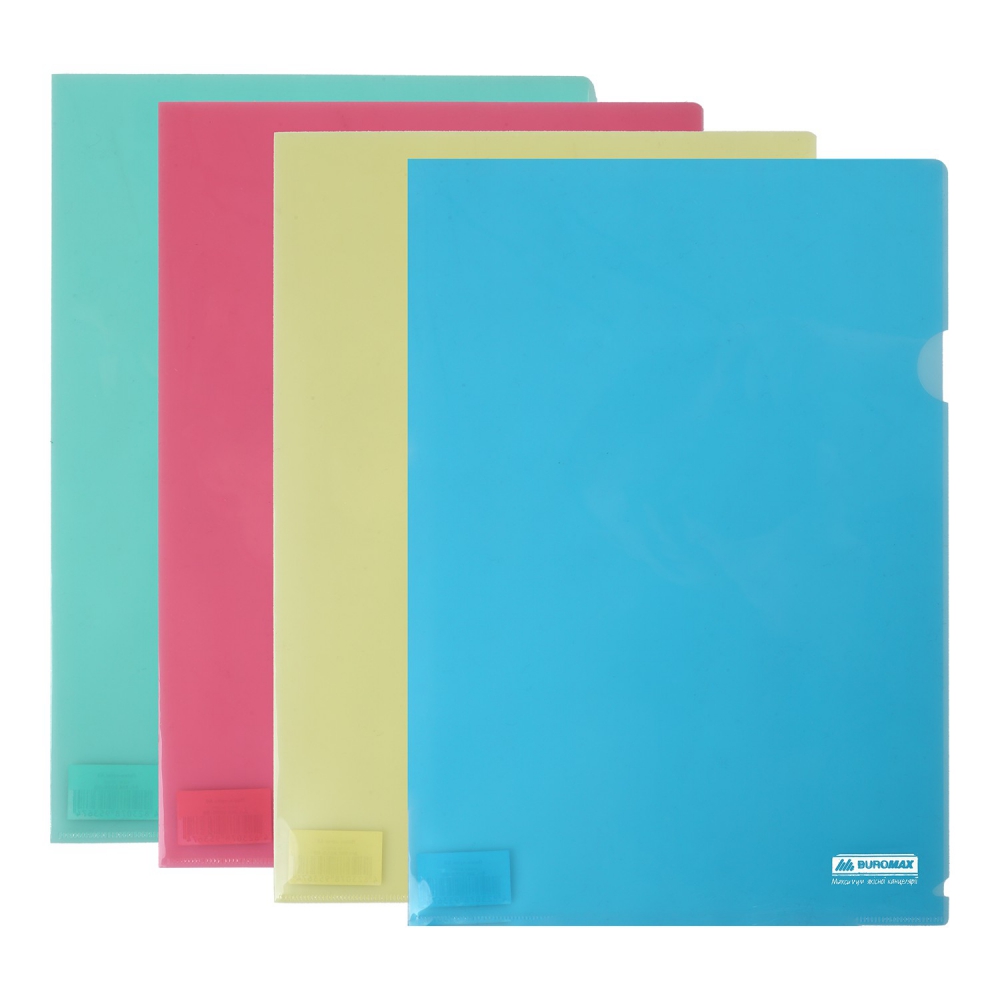 Папка-кутик А4, JOBMAX, асорті