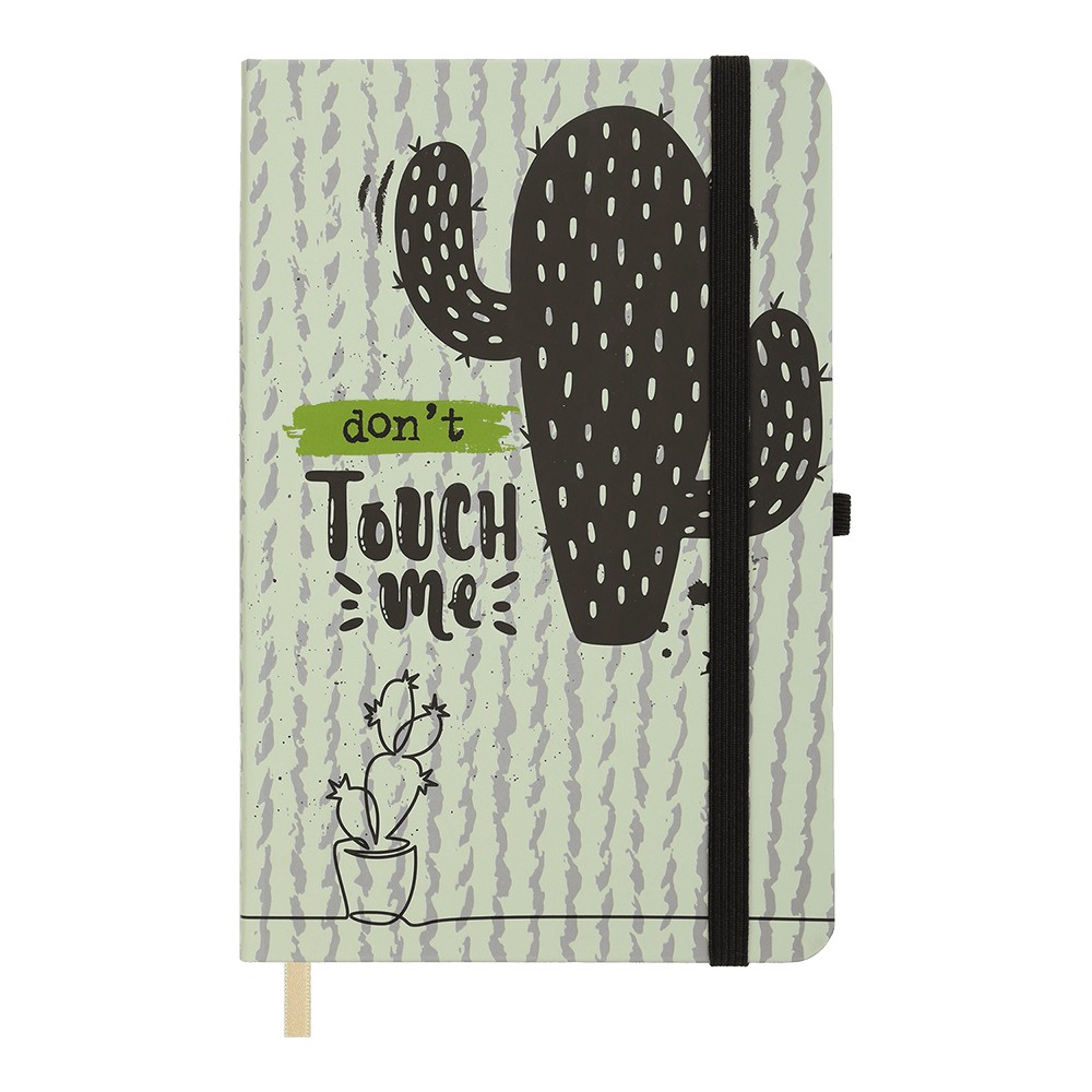 /Книжка записна IDEA, на гумці, 136х207мм, 96 арк., кліт., офсет крем., тв.лам.обкл., салатова