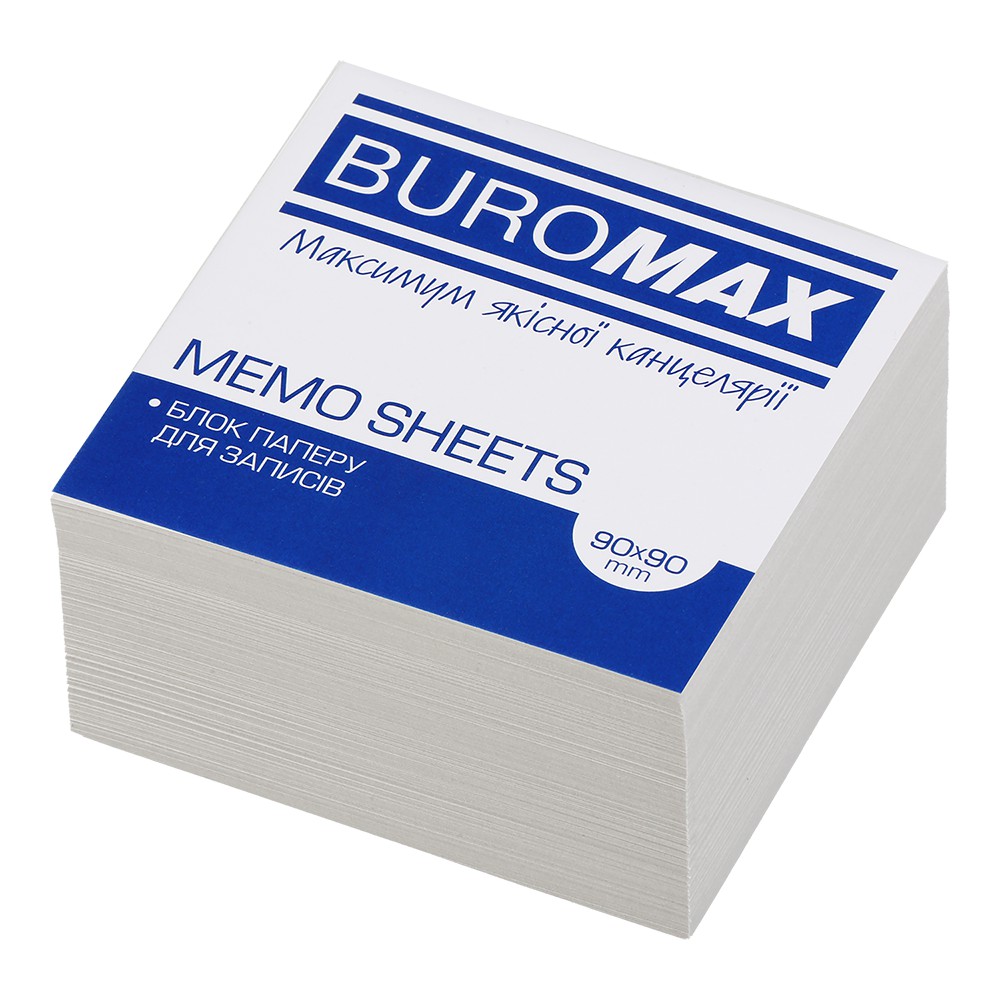 /Блок білого паперу для нотаток JOBMAX JOBMAX, 90х90х40мм, 500 арк., не склеєний