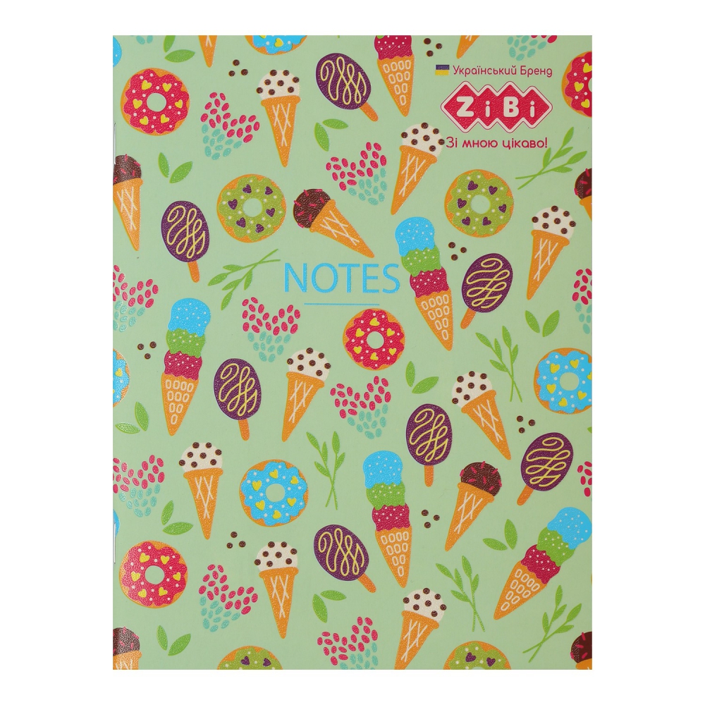 /Блокнот BRIGHT, 140х187мм, 32 арк., кліт., ітгр. обкл., структ. лак.+Уфлак, на скобі, KIDS Line, с