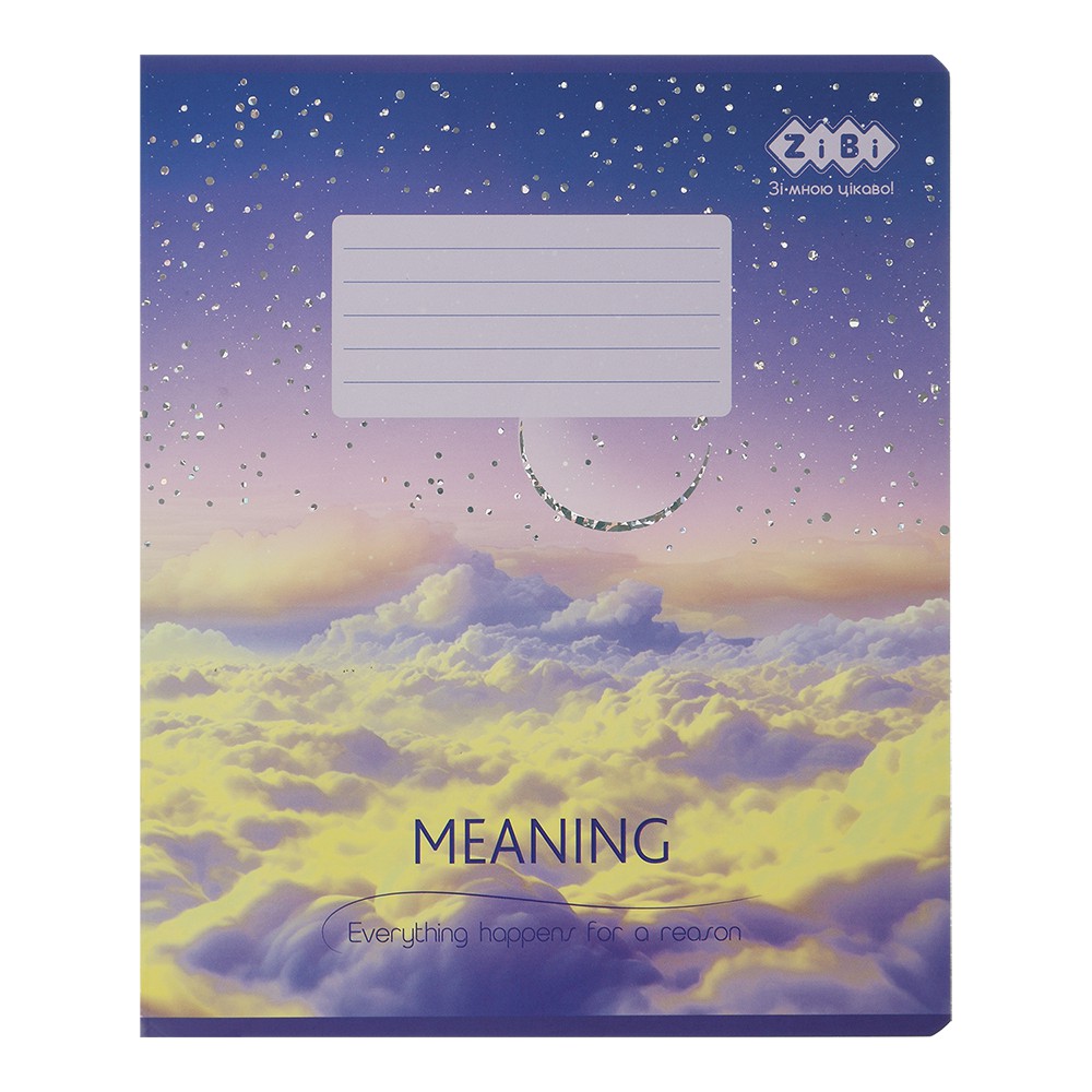 /Зошит учнівський шкільний CLOUDS, 36арк., клітинка, сливовий, KIDS LINE