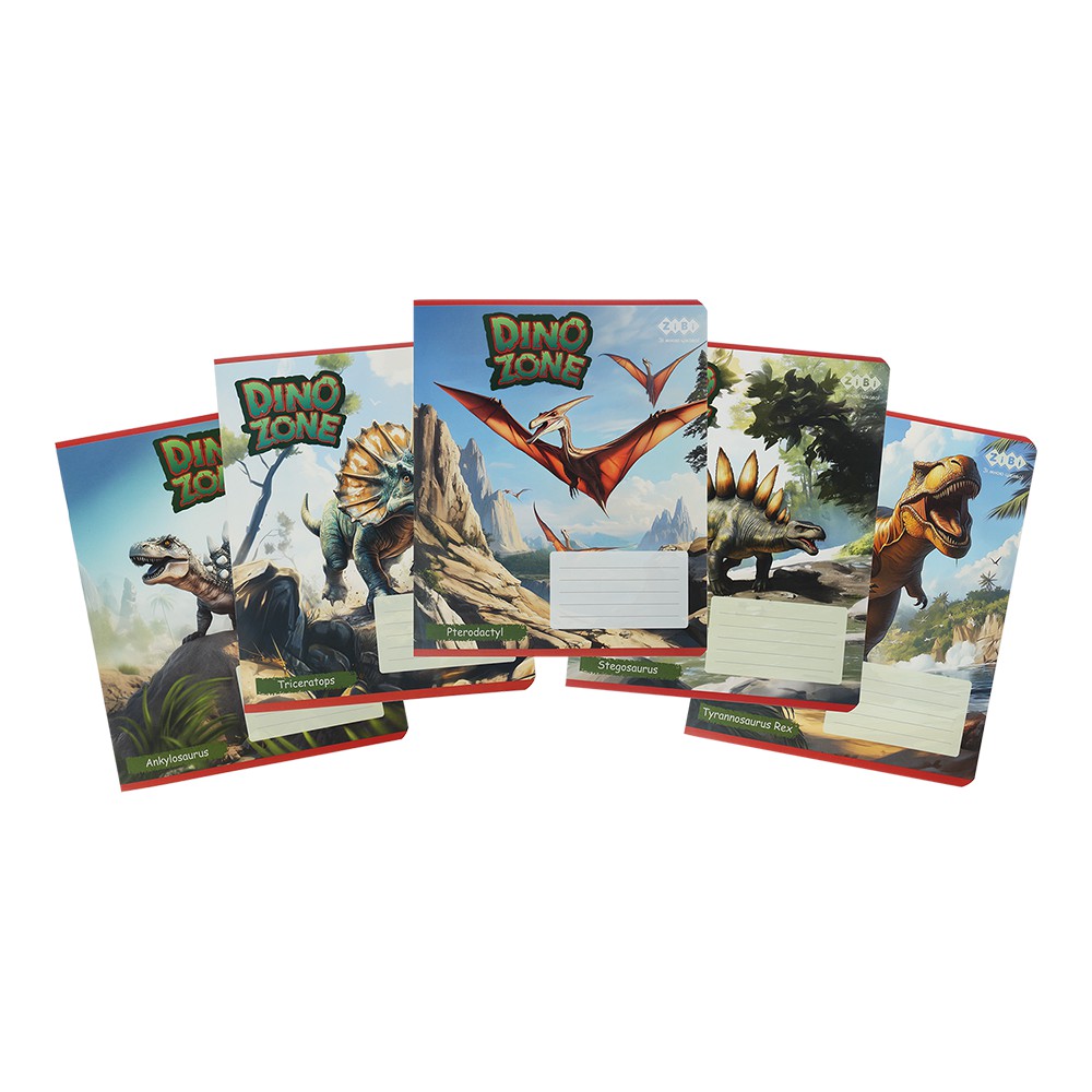 /Зошит учнівський шкільний DINO, 12арк., лінія, асорті, KIDS LINE