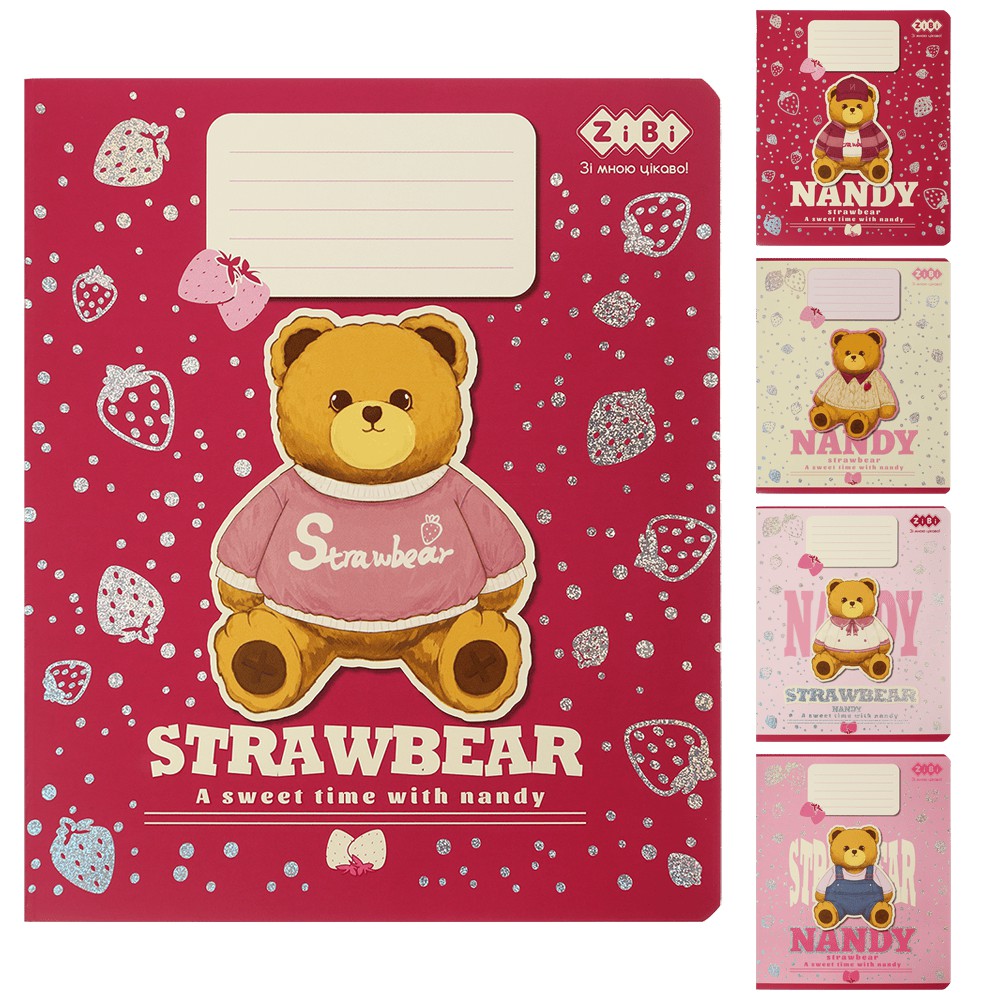/Зошит учнівський загальний BEAR, 48 арк., клітинка, KIDS LINE