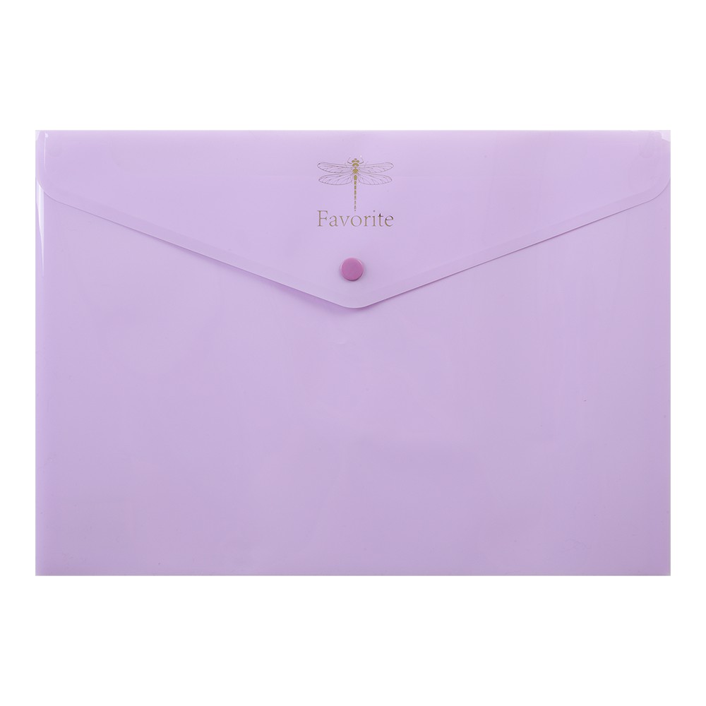 Папка-конверт А4 на кнопці PASTEL, бузковий