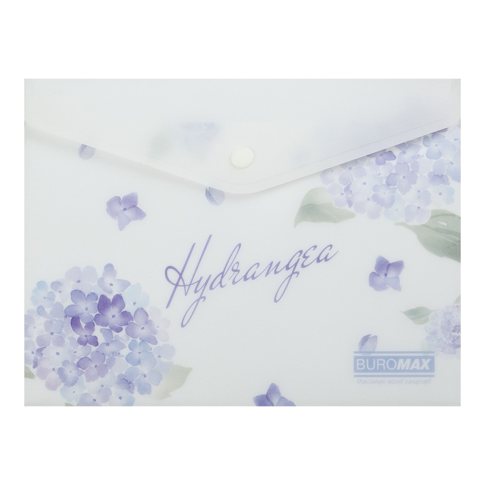 Папка-конверт А5 на кнопці, DREAM ARABESKI, напівпрозора, світло-синя