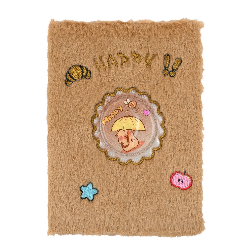 Блокнот плюшевий CAPYBARA 14, А5, 80 арк., клітинка, асорті, KIDS Line