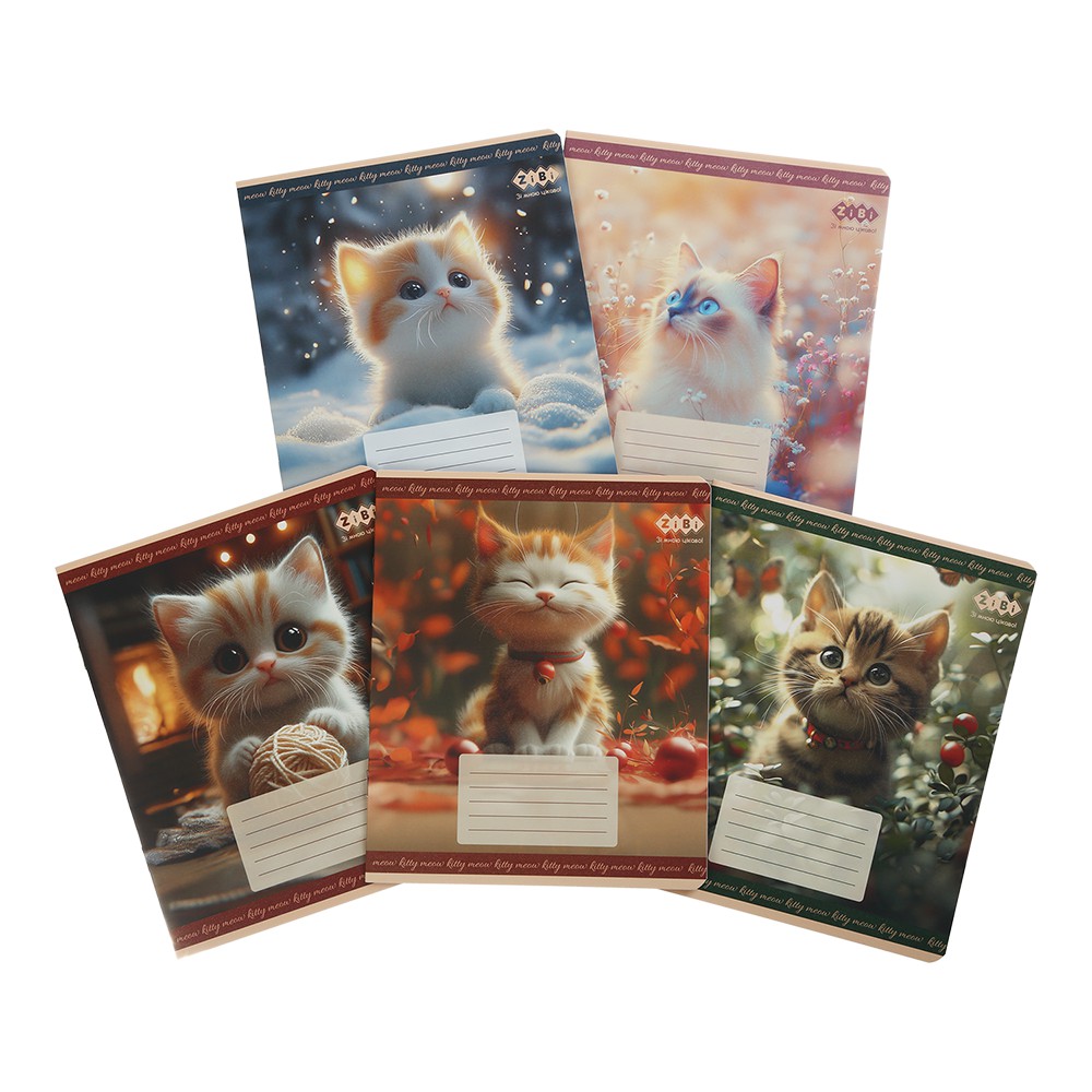 /Зошит учнівський шкільний CATS, 12 арк., клітинка, KIDS LINE