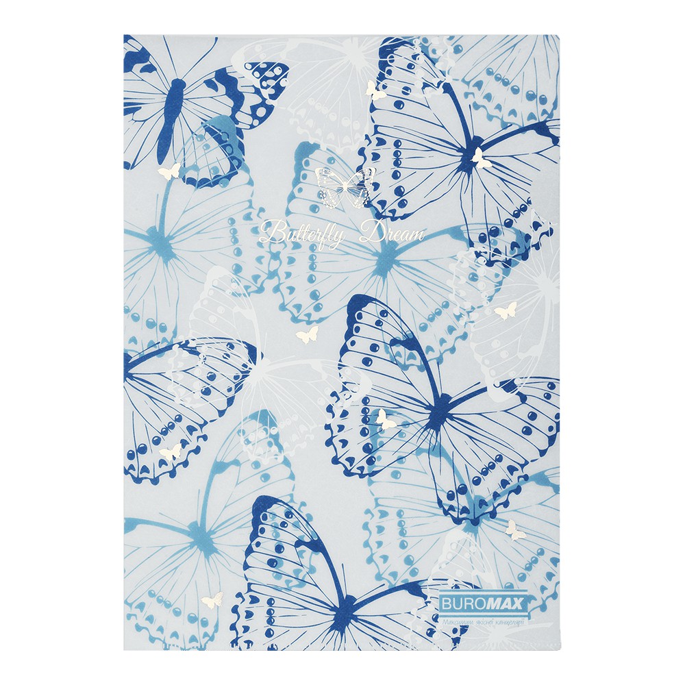 Папка-кутик А4, MACHAON ARABESKI, напівпрозора, синя