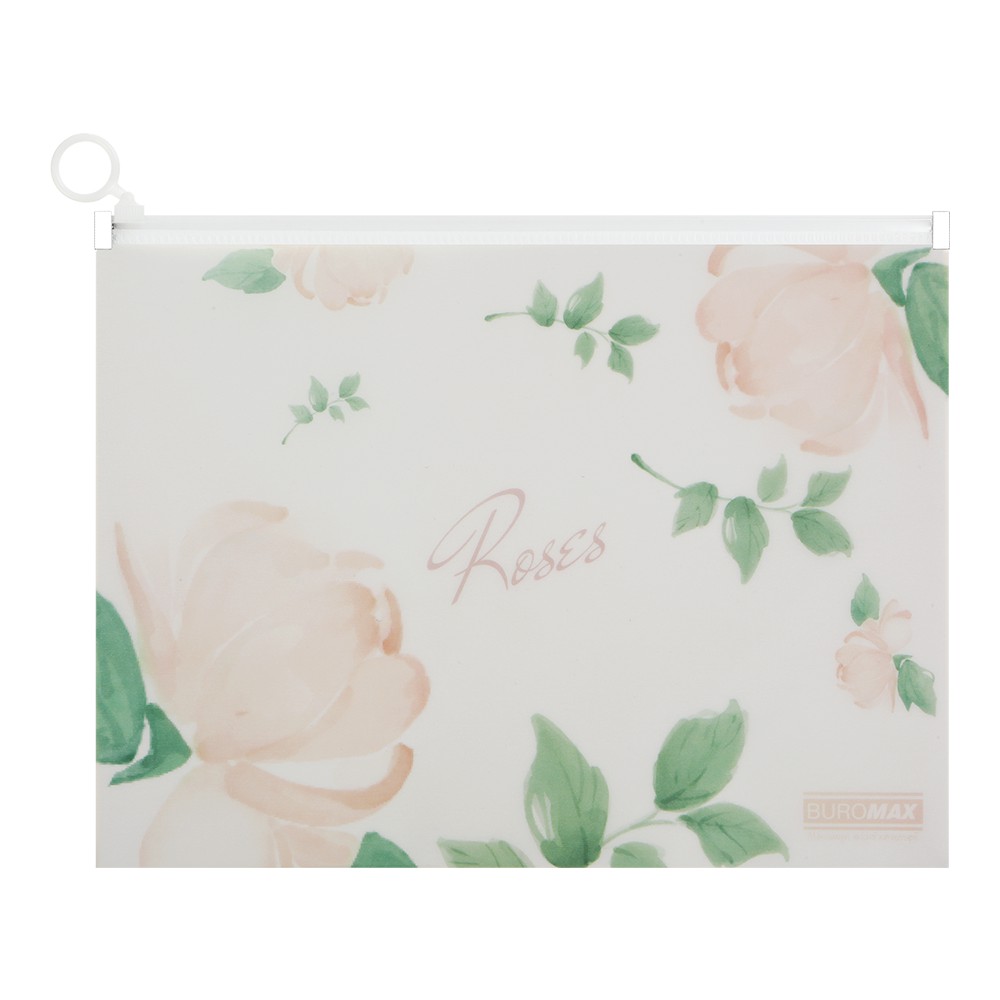 Папка-конверт А4 на zip-блискавці, RAMIRA ARABESKI, напівпрозора, коралова